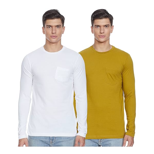 Image of Amazon Brand - Symbol Men's Solid Regular T-Shirt Pack of 2