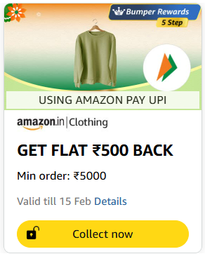 Image of Amazon Clothing Offer: Get Flat ₹500 Back