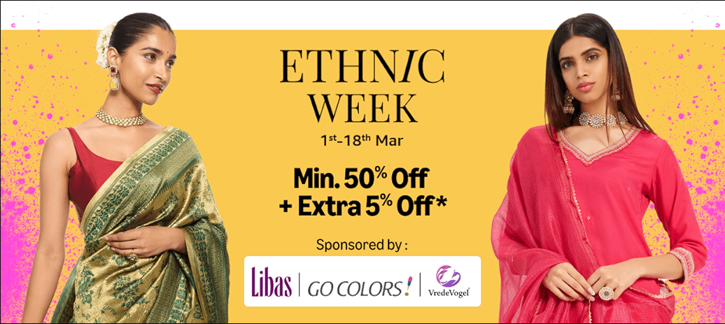 Image of Amazon Ethnic Week Sale: Get Minimum 50% off + 5% off Extra on Women Fashion