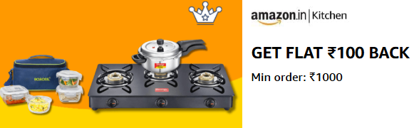 Image of Amazon Kitchen Reward : Get Flat ₹100