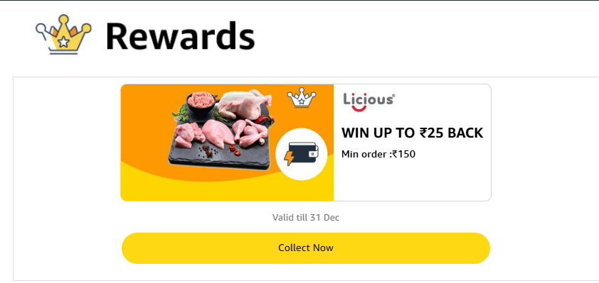 Image of Amazon Licious Offer: Win Up To ₹25 Cashback On Min. Order of ₹150