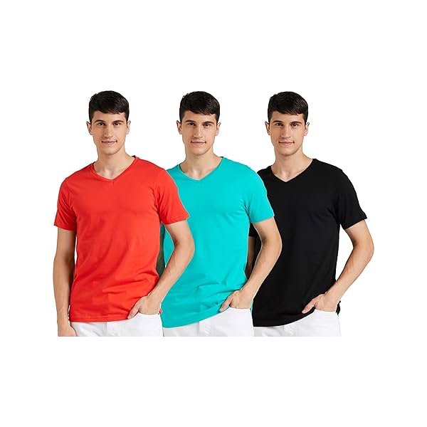 Image of Amazon Symbol Men's V-Neck T-Shirt Combo Pack of 3