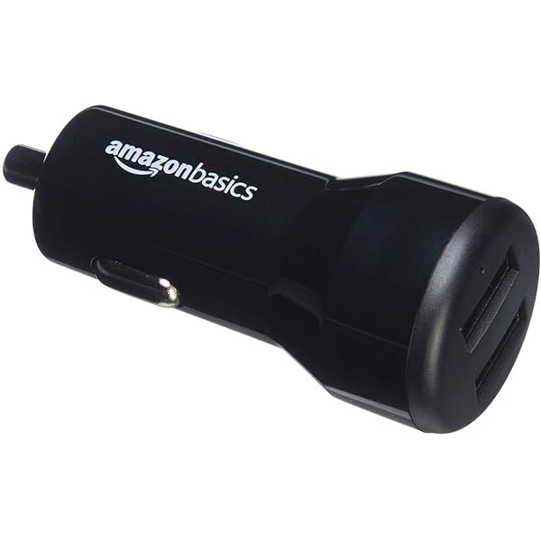 Image of AmazonBasics 4.8 Amp/24W Dual USB Car Charger 