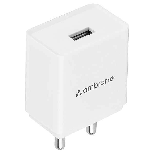 Image of Ambrane 10.5W USB Mobile Charger Adapter, Compatibility with Android & Other USB Enabled Devices