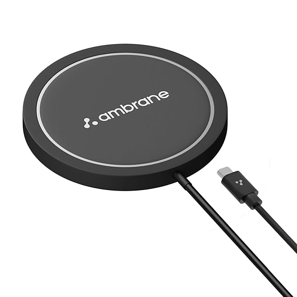 Image of Ambrane MagSafe 15W Wireless Charging Pad for Apple iPhone 15/15 Plus/15 Pro/15 Pro Max, 