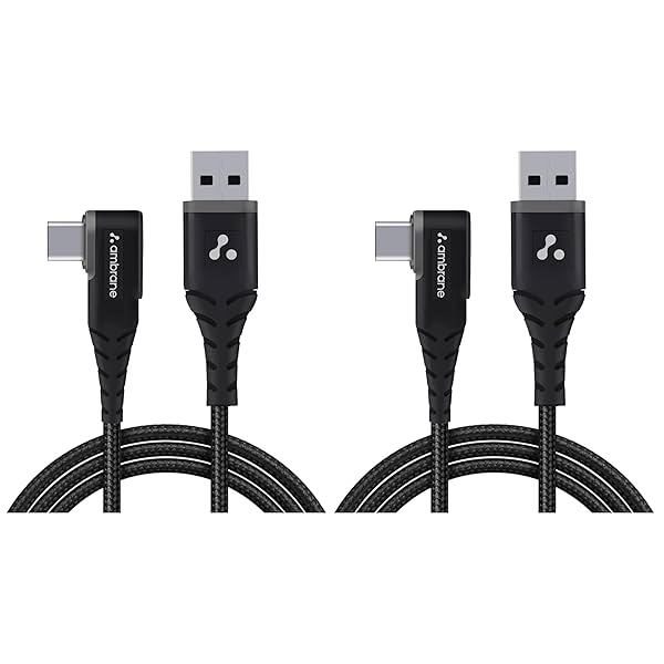 Image of Ambrane Type C Mobile Charging Cable Pack of 2