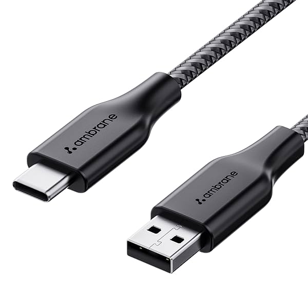 Image of Ambrane Unbreakable 3A Fast Charging 1.5m Braided Type C Cable