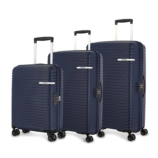 Image of American Tourister Liftoff 3PC Set Polypropylene (PP) Hard 8 Wheels Spinner Luggage/Suitcase/Trolley Bag for Travel