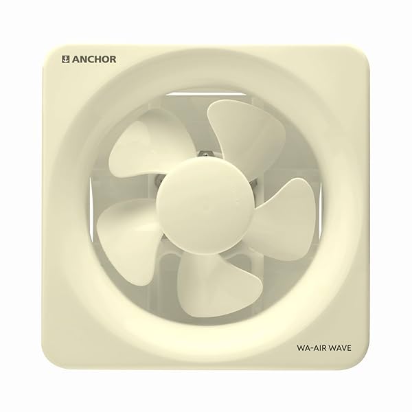 Image of Anchor By Panasonic Air Wave 150mm Exhaust Fan, Exhaust Fan for Kitchen, Bathroom, Cutout Size 195x195 mm, Ivory