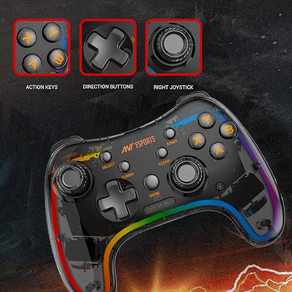 Image of Ant Esports GP310R Wireless Game-Pad with Neon RGB