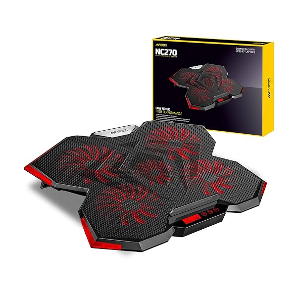 Image of Ant Esports NC270 RGB Gaming Laptop Cooling Stand, Laptop Cooler Cooling Pad 5 Quite Fans