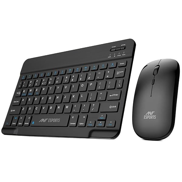 Image of Ant Esports WKM11 Wireless Keyboard and Mouse Combo, Ultra Compact Slim Keyboard and Ergonomic Mouse 