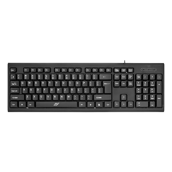 Image of Ant Value FKBRI01 Ultra-Slim Compact USB Wired Keyboard (Black)