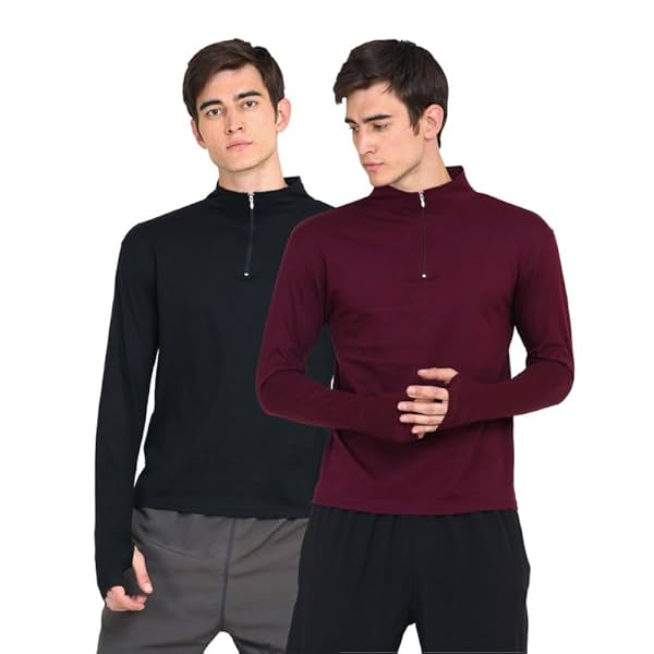 Image of Ap'pulse Men's Hi Neck Thumbopen Sweatshirt (Pack of 2)