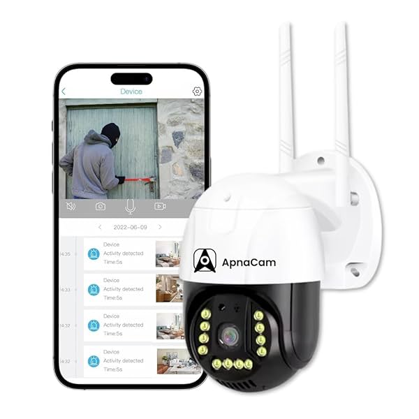 Image of ApnaCam 5 MP 4G Sim Support PTZ Camera| Live Monitoring