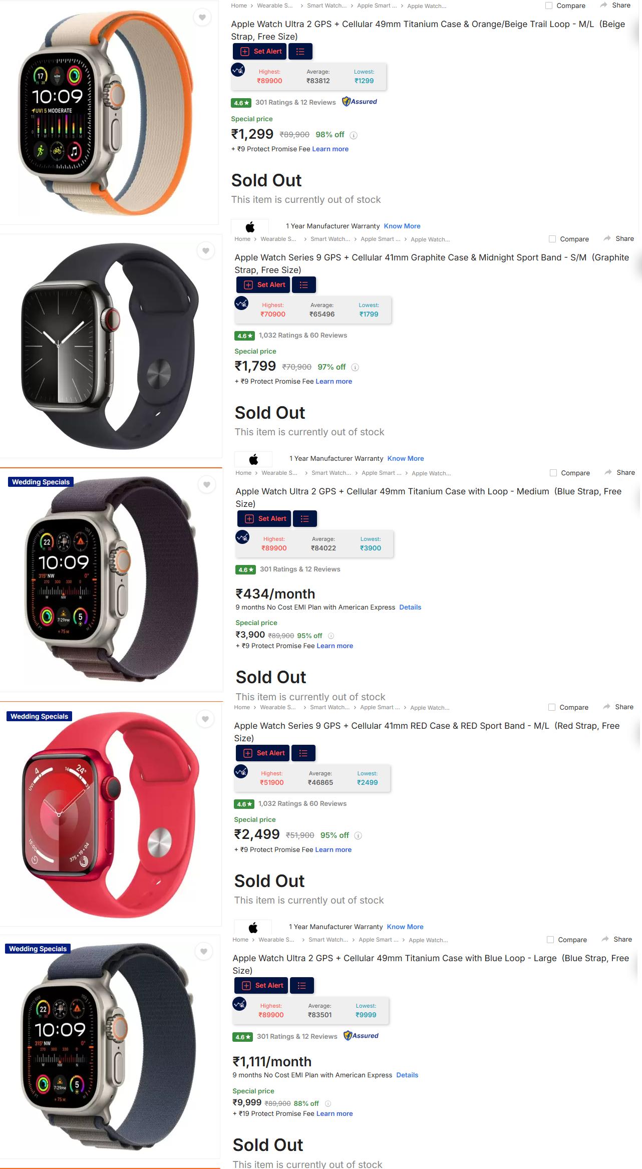 Image of Apple Smartwatch Loot Smartwatch Upto 98% Discount from ₹1299