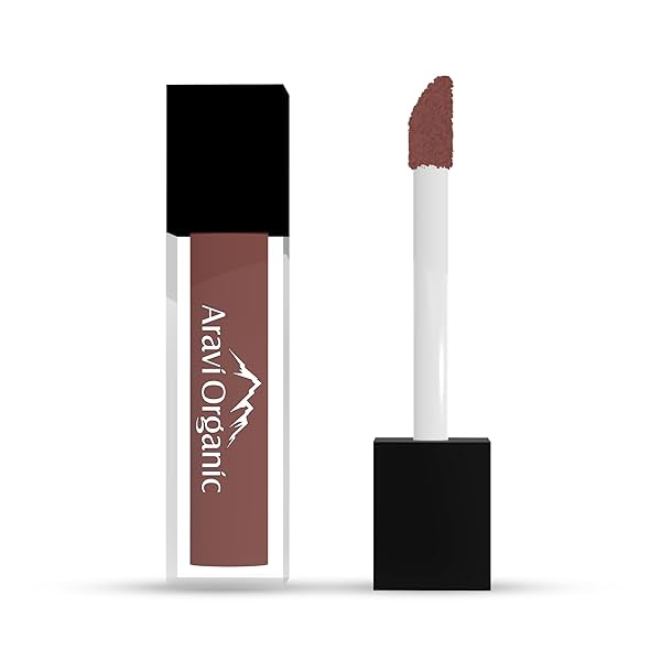 Image of Aravi Organic Dark Nude Soft Matte Long Stay Lipstick