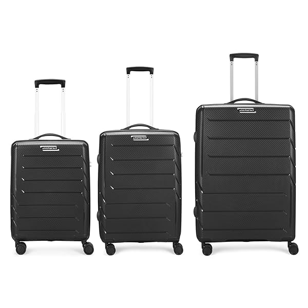 Image of Aristocrat Chroma 3-piece Polypropylene Trolley Bag Set (55cm, 66cm, 75cm)