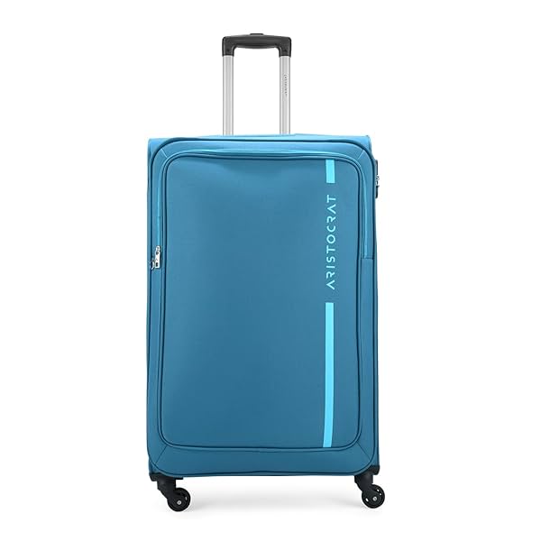 Image of Aristocrat Dasher 4W Str 78 Cm Polyester Soft Spinner Wheels Suitcase (Blue)