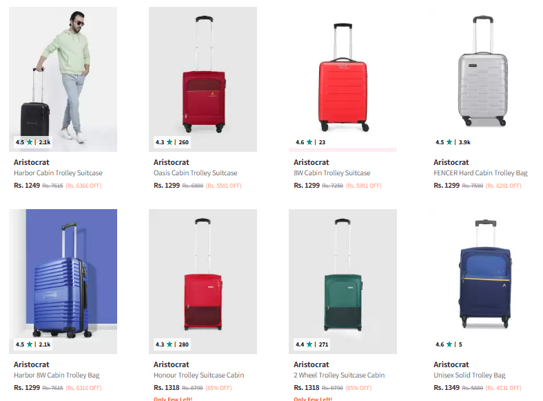 Image of Aristocrat Luggages Starting At ₹1249