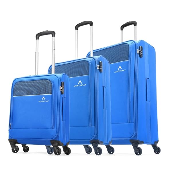 Image of Aristocrat Oasis Plus Set of 3 Cabin, Medium & Large Size Soft Luggage (59 cm, 69 cm & 79 cm)