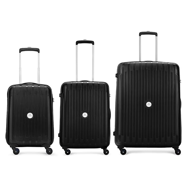 Image of Aristocrat Polypropylene Armstrong 3 Pc Set 4 Spinner Wheels Trolley Bags