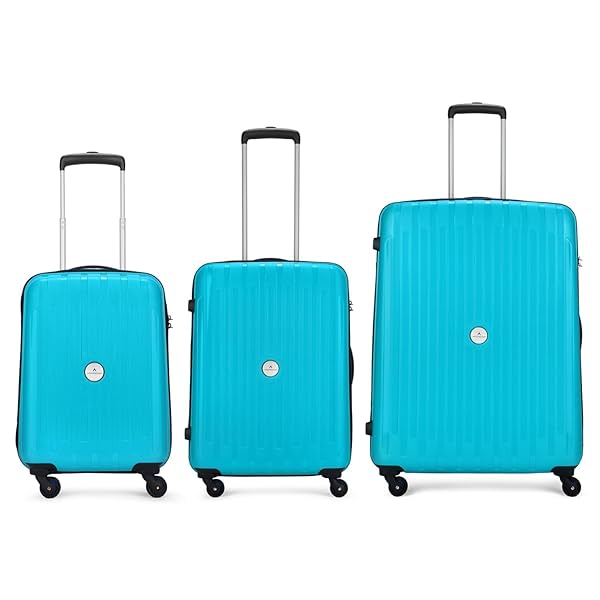 Image of Aristocrat Polypropylene Armstrong 3 Pc Set 4 Spinner Wheels Trolley Bags