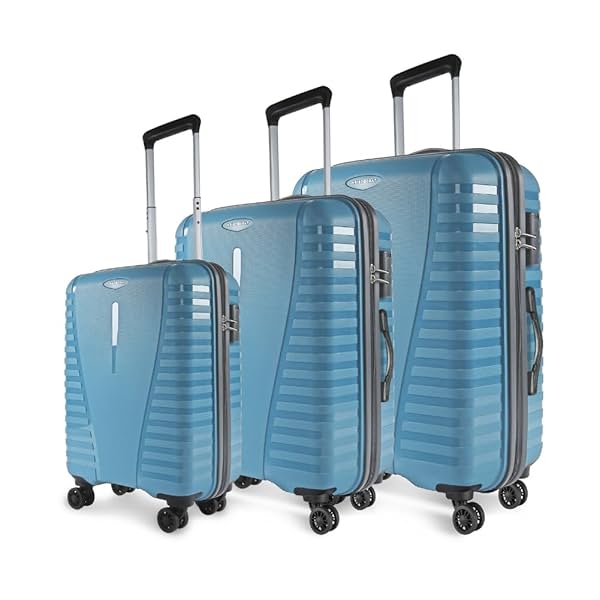 Image of Aristocrat Polypropylene (PP) Airpro Set of 3 Hard Carry-On Spinner Suitcase