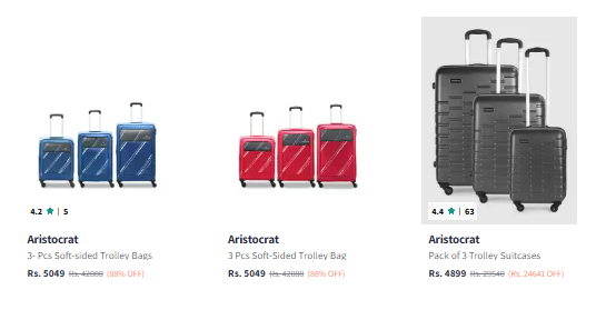 Image of Aristocrat Trolley Bag up-to 88% Discount