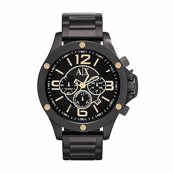 Image of Armani Exchange Stainless Steel Wellworn Analog Black Dial Men's Watch-Ax1513