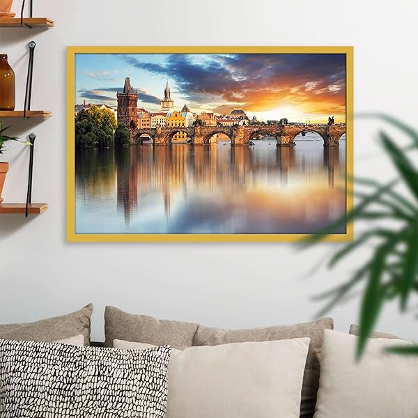 Image of ArtzFolio Charles Bridge in Prague,17.5inch x 12inch