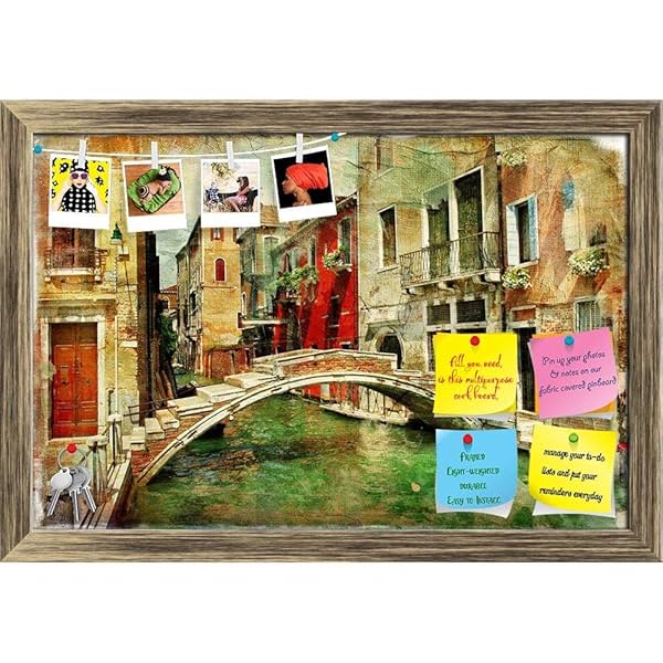 Image of ArtzFolio Romantic Venice D5 Bulletin Board Notice Pin Board
