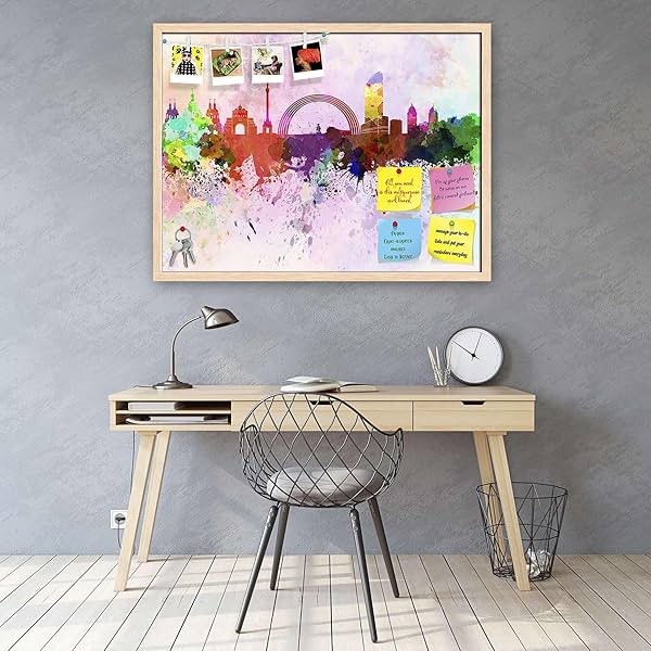 Image of ArtzFolio Skyline of Kiev Capital City of Ukraine Bulletin Board Notice Pin Board