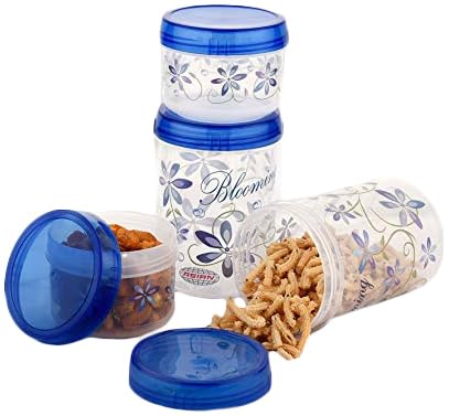 Image of Asian Plastowares Airtight Turn and Lock Storage Containers with Spoon