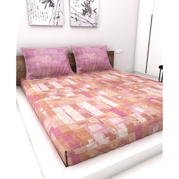 Image of Athom Living Cotton Double Bedsheet Sheet 140 TC 223x248 cm