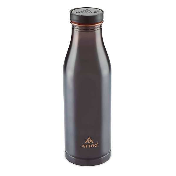 Image of Attro Aarogyam 1000ml Sparsh Vintage Matte Finish Copper Water Bottle