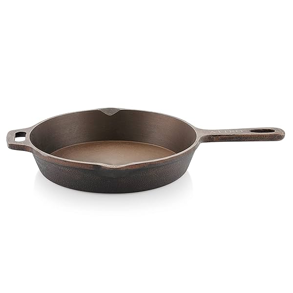 Image of Attro Cookware Pre-Seasoned Cast Iron Skillet Pan Compatible