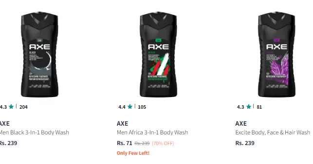 Image of Axe Body wash up to 80% Discount 