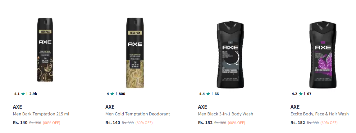 Image of Axe Dark Temptation Long Lasting Deodorant Bodyspray For Men Starting Price @ ₹140