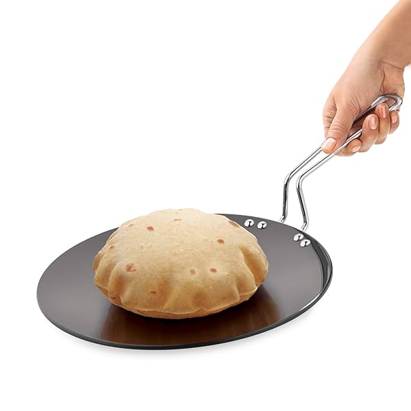 Image of BERGNER ArtisanForge Hard Anodised 22cm Roti/Paratha/Phulka/Chapati Tawa