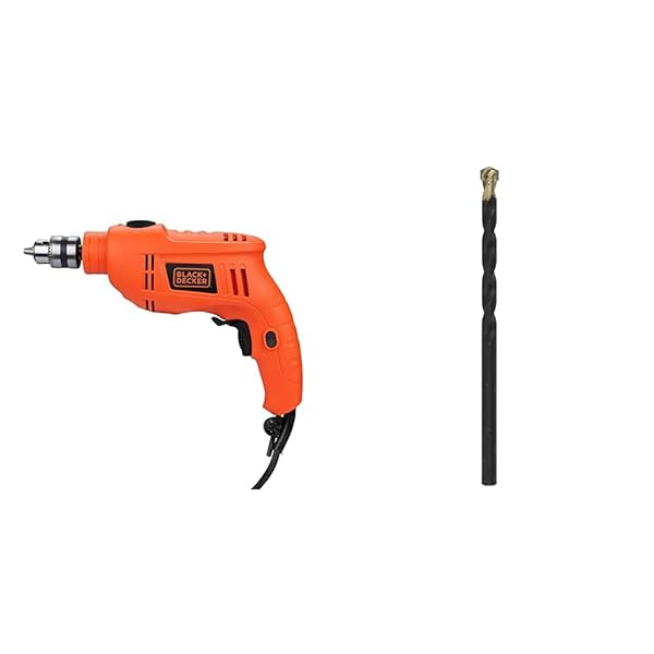 Image of BLACK+DECKER TB555 550W 10mm Variable Speed Reversible Hammer Drill (Orange, 1-Piece)