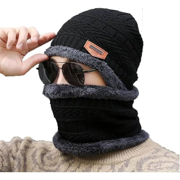 Image of BLAXSTOC Wool Beanie Cap & Muffler Set.