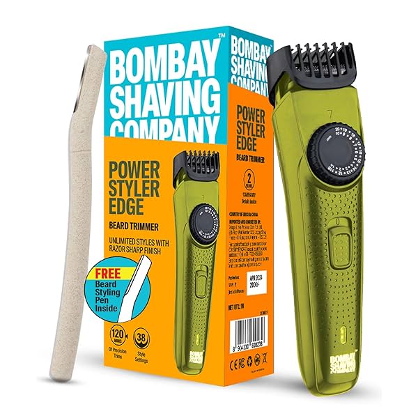 Image of BOMBAY SHAVING COMPANY Flash Charging Men Beard Trimmer with Styling Pen Trimmer 120 min