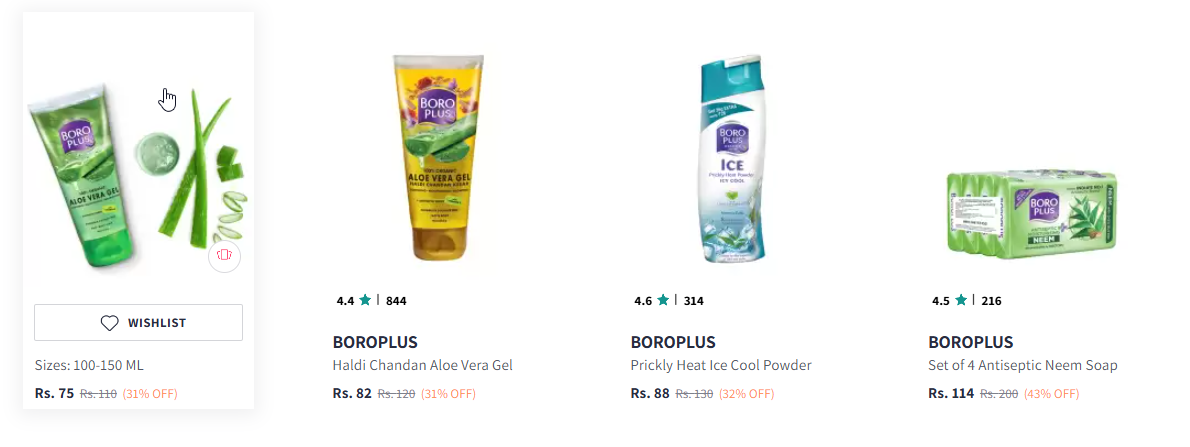 Image of BOROPLUS Beauty Product Starting Price @ ₹75