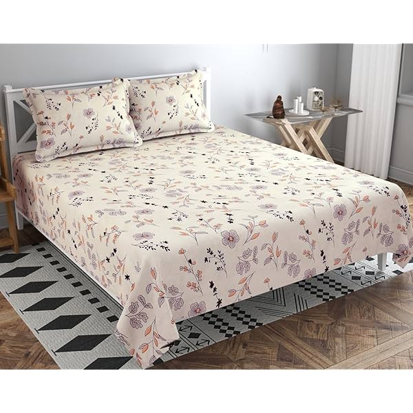 Image of BSB HOME 220 TC Pure Cotton Double Bed Bedsheet