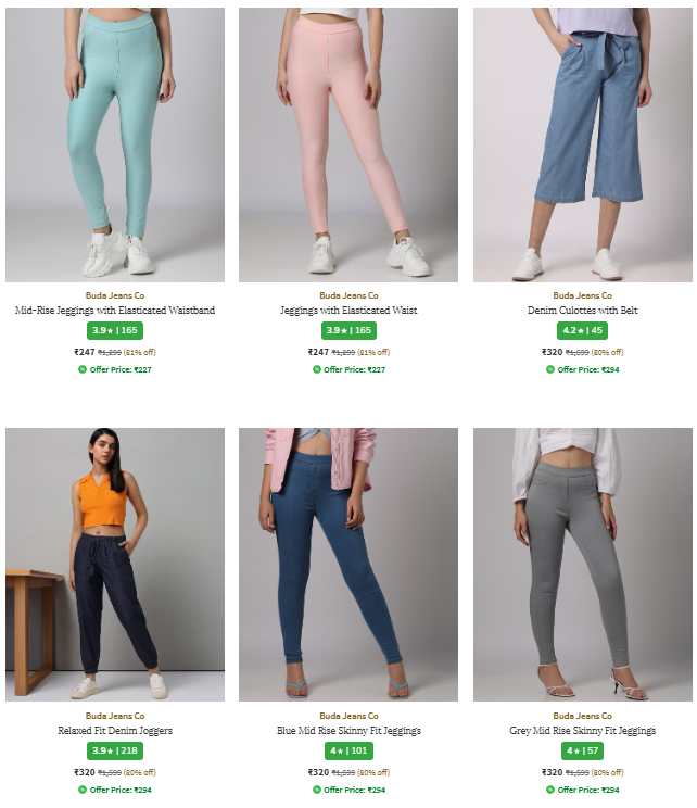 Image of BUDA JEANS CO. Brand Women's Jeans & Jeggings @ Minimum 80% Discount