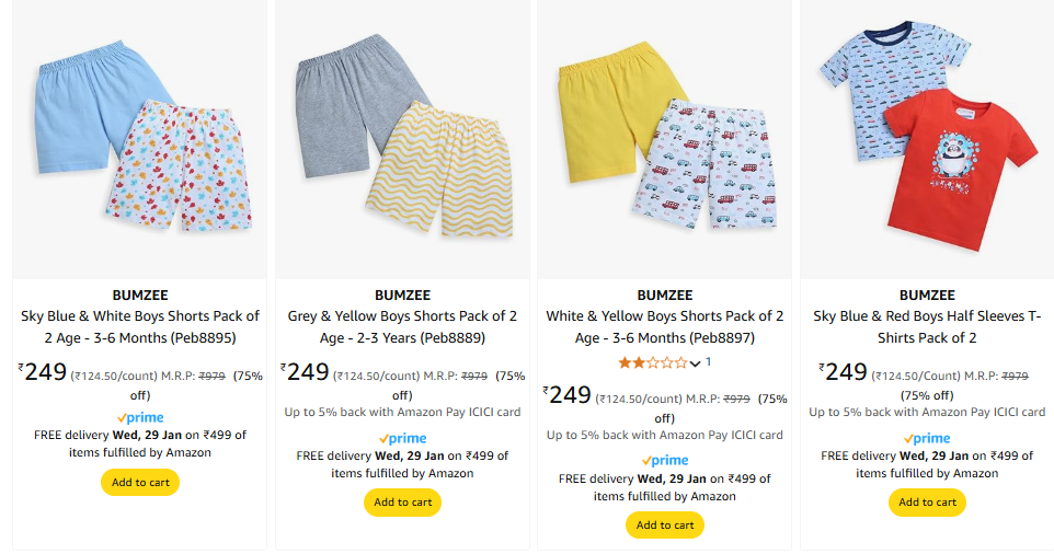 Image of BUMZEE Kids Fashion Starts @ ₹249