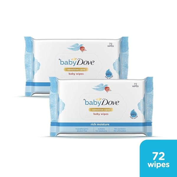 Image of Baby Dove Rich Moisture Baby Wipes, 72 wipes PO2