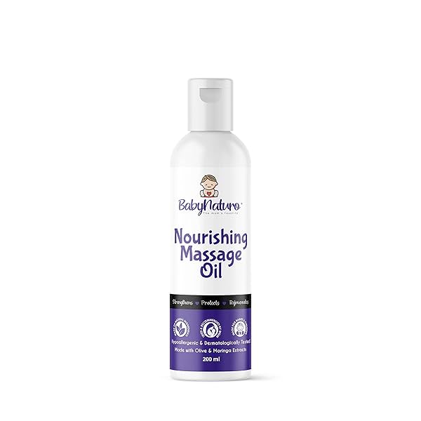 Image of Babynaturo Nourishing Baby Massage Oil 