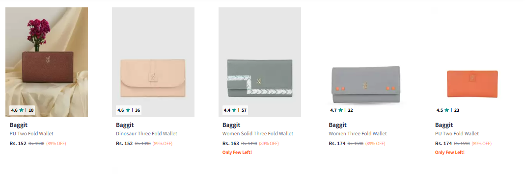 Image of Baggit Wallets up to 89% Discount